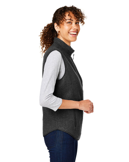 North End Ladies' Aura Sweater Fleece Vest NE714W #color_BLACK