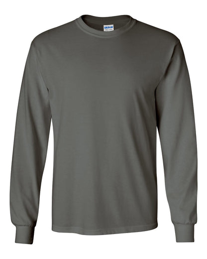 Gildan Ultra Cotton® Long Sleeve T-Shirt 2400 #color_Charcoal