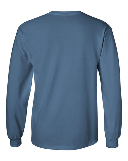 Gildan Ultra Cotton® Long Sleeve T-Shirt 2400 #color_Indigo Blue