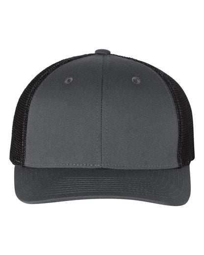 Richardson R-Flex Trucker Cap 110 #color_Charcoal/ Black