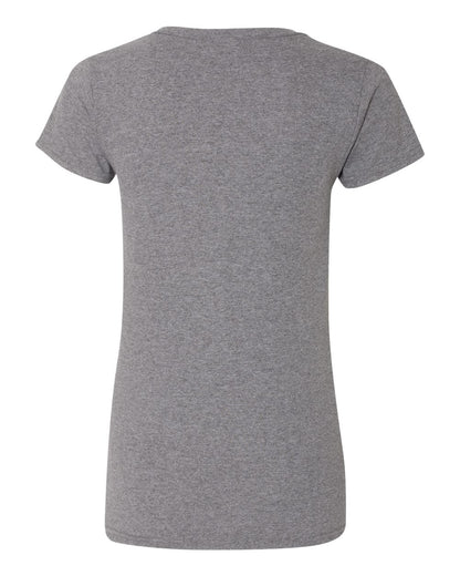 Gildan Heavy Cotton™ Women’s V-Neck T-Shirt 5V00L #color_Graphite Heather