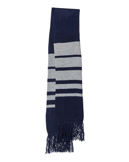 Sportsman Soccer Scarf SP07 #color_Navy/ Heather Grey