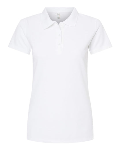 M&O Women's Soft Touch Polo 7007 #color_Fine White