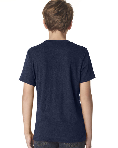 Next Level Apparel Youth Triblend Crew N6310 #color_VINTAGE NAVY