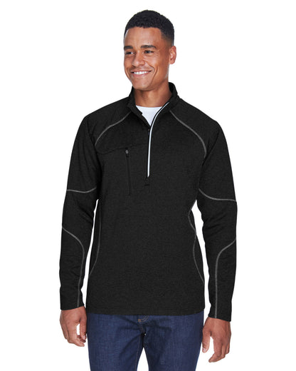 North End Adult Catalyst Performance Fleece Quarter-Zip 88175 #color_BLACK