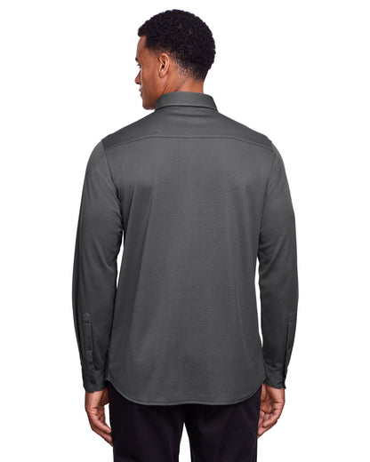 Devon & Jones CrownLux Performance® Men's Plaited Button-Down DG20Z #color_GRAPHITE