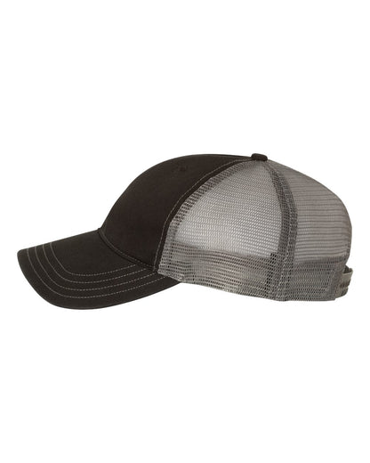 Richardson Garment-Washed Trucker Cap 111 #color_Black/ Charcoal