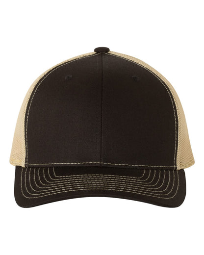 Richardson Snapback Trucker Cap 112 #color_Black/ Vegas Gold