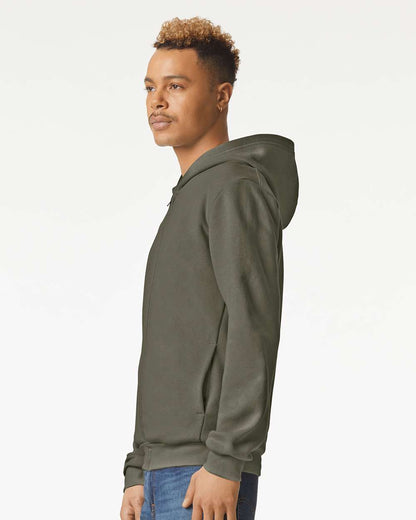 American Apparel ReFlex Fleece Full-Zip Hoodie RF497 #colormdl_Lieutenant