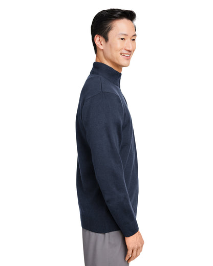 Harriton Unisex Pilbloc™ Quarter-Zip Sweater M421 #color_DARK NAVY