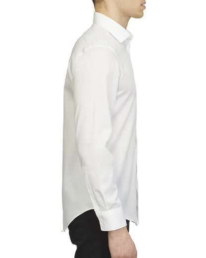 Calvin Klein Non-Iron Pincord Slim-Fit Shirt 18CC110 #color_White