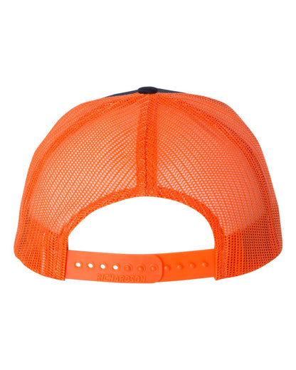 Richardson Snapback Trucker Cap 112 #color_Navy/ Orange