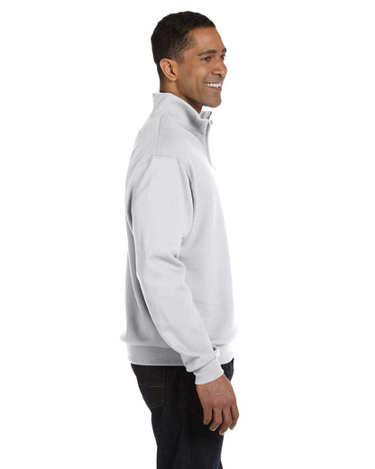 JERZEES Adult 8 oz. NuBlend® Quarter-Zip Cadet Collar Sweatshirt 995M #color_ASH