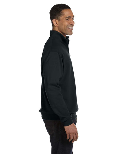 JERZEES Adult 8 oz. NuBlend® Quarter-Zip Cadet Collar Sweatshirt 995M #color_BLACK