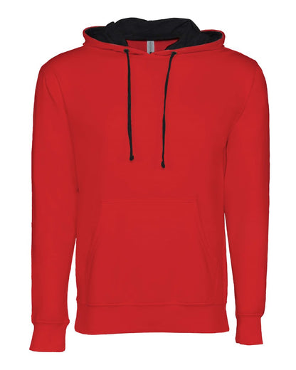 Next Level Apparel Unisex Laguna French Terry Pullover Hooded Sweatshirt 9301 #color_Red/ Black