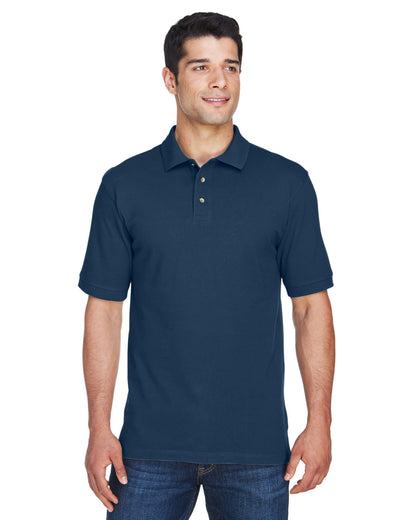 Harriton Men's Tall Short-Sleeve Polo M200T #color_NAVY