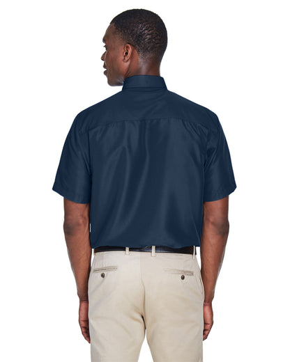 Harriton Men's Key West Short-Sleeve Performance Staff Shirt M580 #color_NAVY