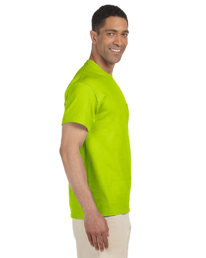 Gildan Adult Ultra Cotton®Pocket T-Shirt G230 #color_SAFETY GREEN