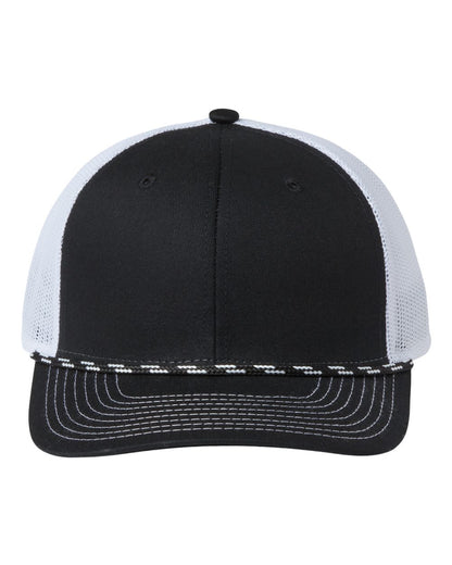 The Game Everyday Rope Trucker Cap GB452R #color_Black/ White