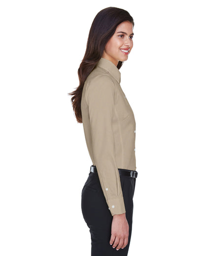 Devon & Jones Ladies' Crown Collection® Solid Stretch Twill Woven Shirt DG530W #color_STONE