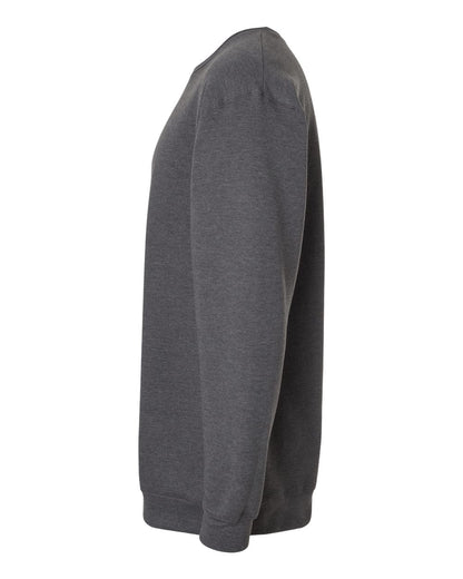 M&O Unisex Crewneck Fleece 3340 #color_Heather Charcoal