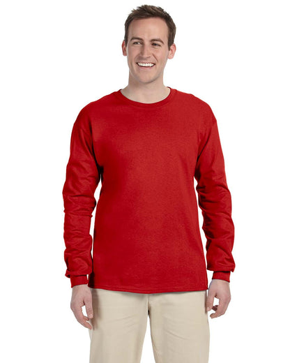 Fruit of the Loom Adult HD Cotton™ Long-Sleeve T-Shirt 4930 #color_TRUE RED