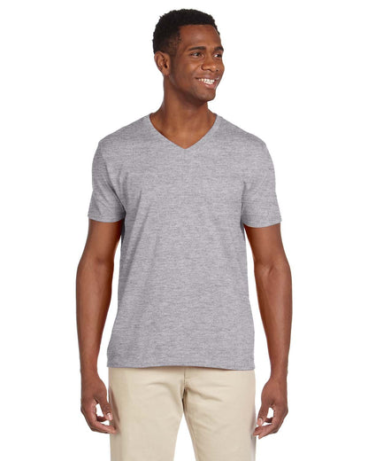 Gildan Adult Softstyle® V-Neck T-Shirt G64V #color_RS SPORT GREY