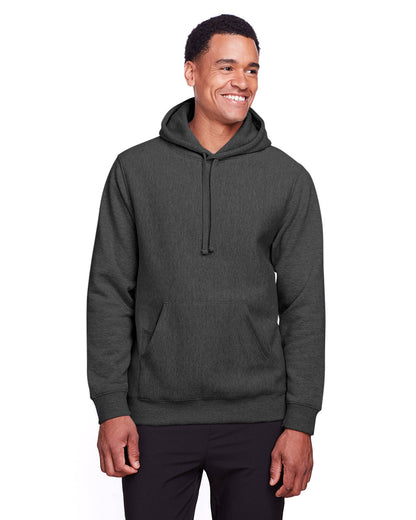 Team 365 Adult Zone HydroSport™ Heavyweight Pullover Hooded Sweatshirt TT96 #color_DARK GREY HEATHR