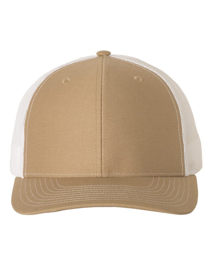 Richardson Snapback Trucker Cap 112 #color_Khaki/ White