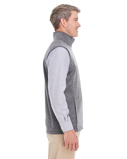 Devon & Jones Men's Newbury Mélange Fleece Vest DG797 #color_DARK GREY HEATHR