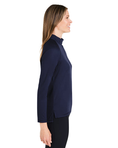 North End Ladies' Revive coolcore® Quarter-Zip NE410W #color_CLASSIC NAVY