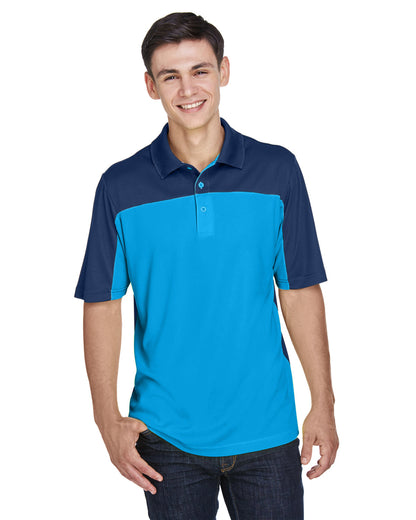 Core365 Men's Balance Colorblock Performance Piqué Polo CE101 #color_ELC BLU / CL NVY