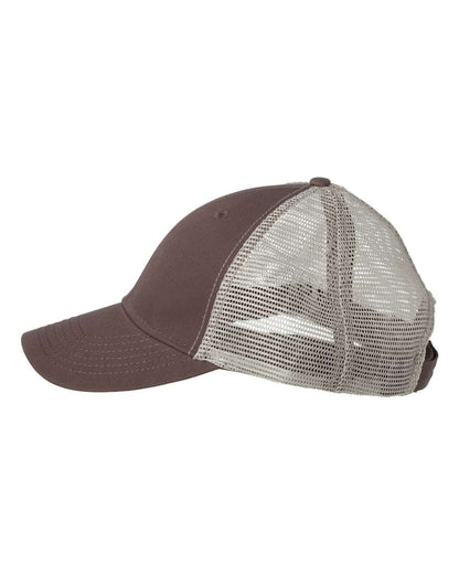 Sportsman Bio-Washed Trucker Cap AH80 #color_Brown/ Khaki