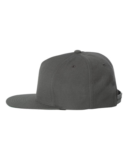 YP Classics Premium Five-Panel Snapback Cap 5089M #color_Dark Grey