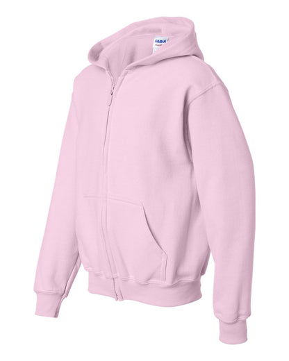 Gildan Heavy Blend™ Youth Full-Zip Hooded Sweatshirt 18600B #color_Light Pink