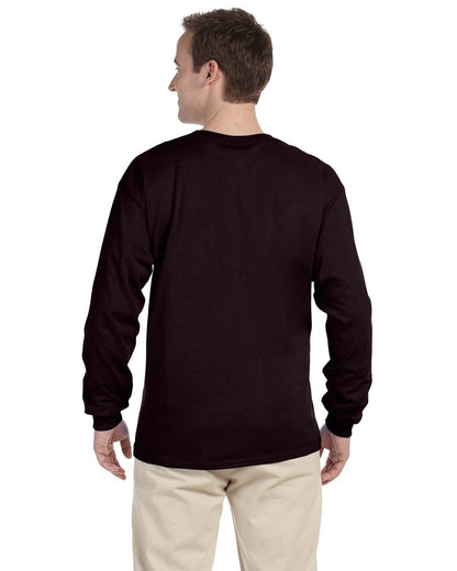 Gildan Adult Ultra Cotton® Long-Sleeve T-Shirt G240 #color_DARK CHOCOLATE