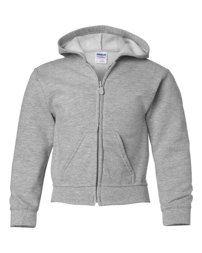 Gildan Heavy Blend™ Youth Full-Zip Hooded Sweatshirt 18600B #color_Sport Grey