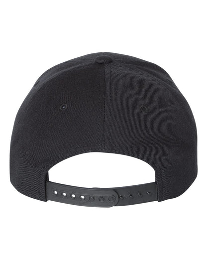 YP Classics Premium Curved Visor Snapback Cap 6789M #color_Black