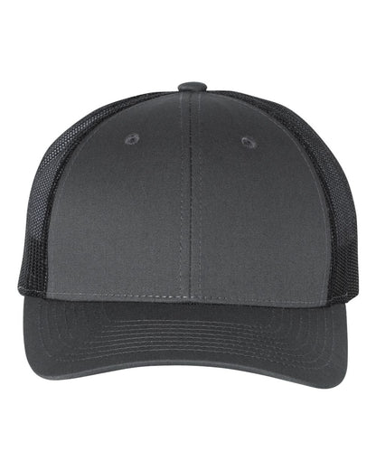 Richardson Low Pro Trucker Cap 115 #color_Charcoal/ Black