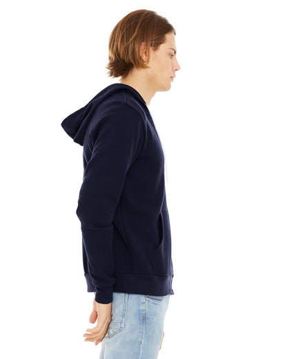 BELLA + CANVAS Unisex Sponge Fleece Full-Zip Hooded Sweatshirt 3739 #color_NAVY