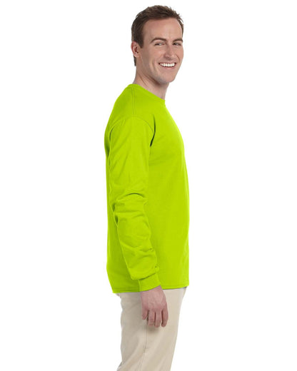 Gildan Adult Ultra Cotton® Long-Sleeve T-Shirt G240 #color_SAFETY GREEN