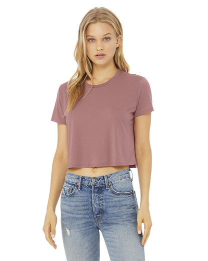 BELLA + CANVAS Ladies' Flowy Cropped T-Shirt B8882 #color_MAUVE