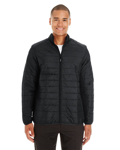 Core365 Men's Prevail Packable Puffer Jacket CE700 #color_BLACK