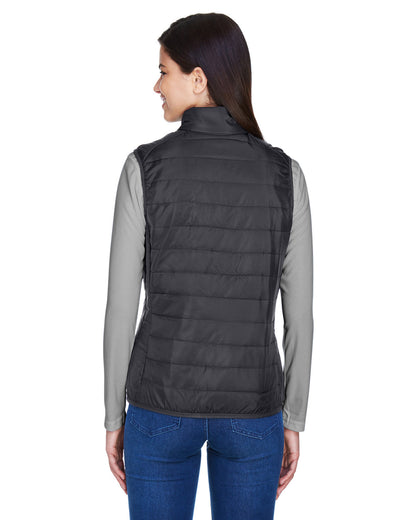 Core365 Ladies' Prevail Packable Puffer Vest CE702W #color_CARBON
