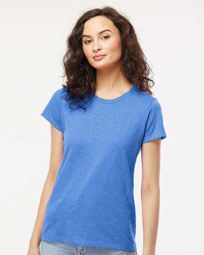 M&O Women's Gold Soft Touch T-Shirt 4810 #colormdl_Heather Royal