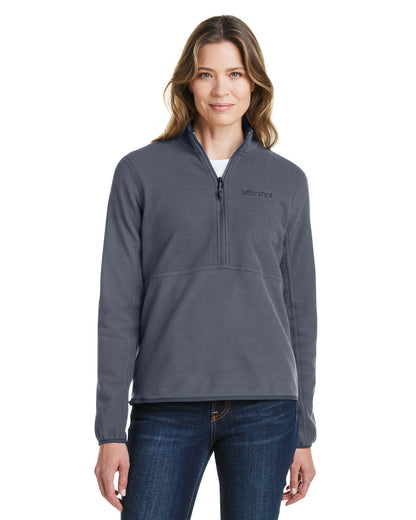 Marmot Ladies' Rocklin Half-Zip Jacket M12403 #color_STEEL ONYX