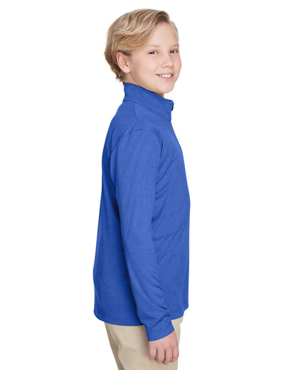 Team 365 Youth Zone Sonic Heather Performance Quarter-Zip TT31HY #color_SP ROYAL HEATHER