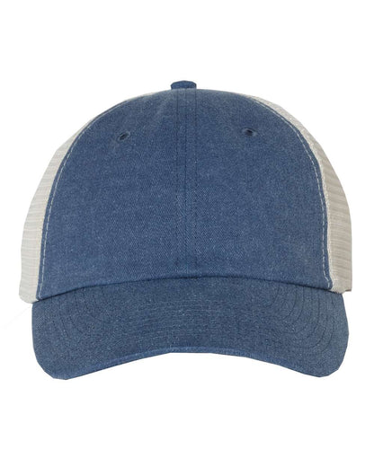 Sportsman Pigment-Dyed Trucker Cap SP510 #color_Royal/ Stone