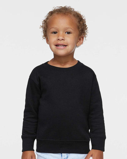 Rabbit Skins Toddler Fleece Crewneck Sweatshirt 3317 #colormdl_Black