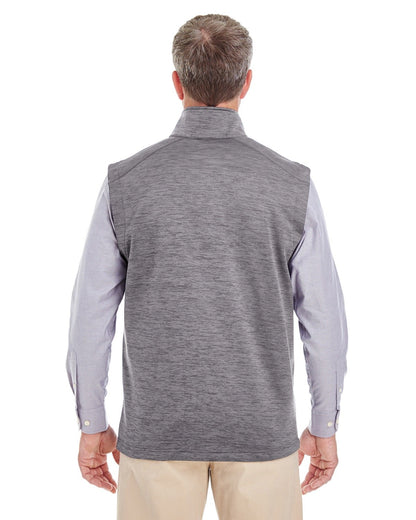 Devon & Jones Men's Newbury Mélange Fleece Vest DG797 #color_DARK GREY HEATHR